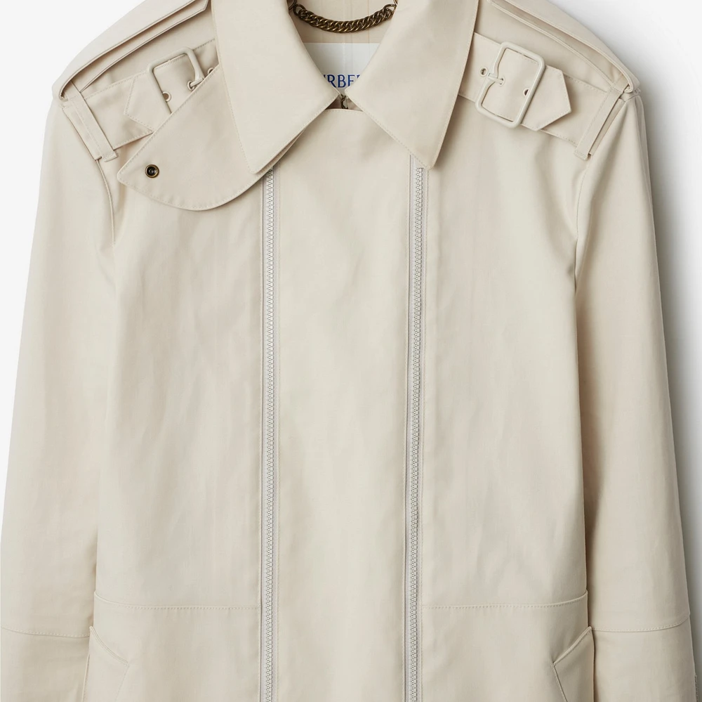 Bonded Cotton Trench Jacket in Sail - Men | Burberry® Official