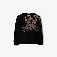 EKD Cotton Sweatshirt in Black | Burberry® Official