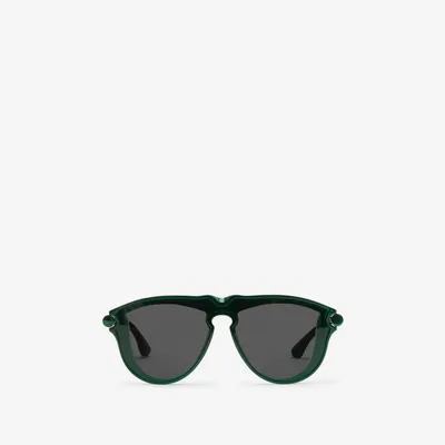Tubular Sunglasses in Dark green | Burberry® Official