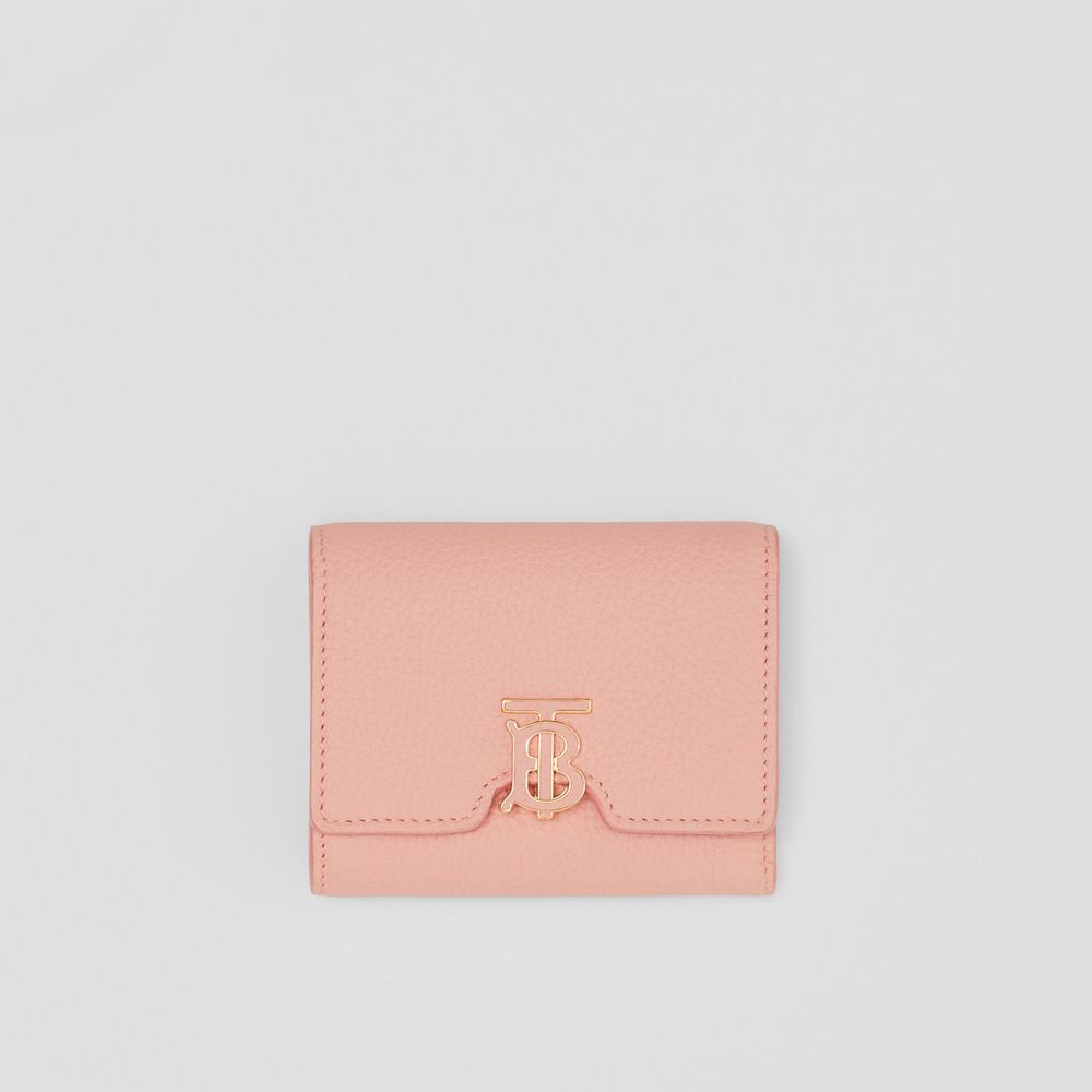 Grainy Leather TB Folding Wallet in Dusky Pink - Women | Burberry® Official