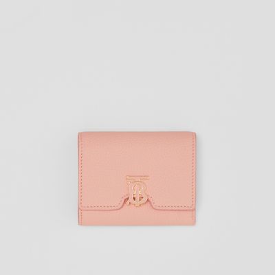 Grainy Leather TB Folding Wallet in Dusky Pink - Women | Burberry® Official