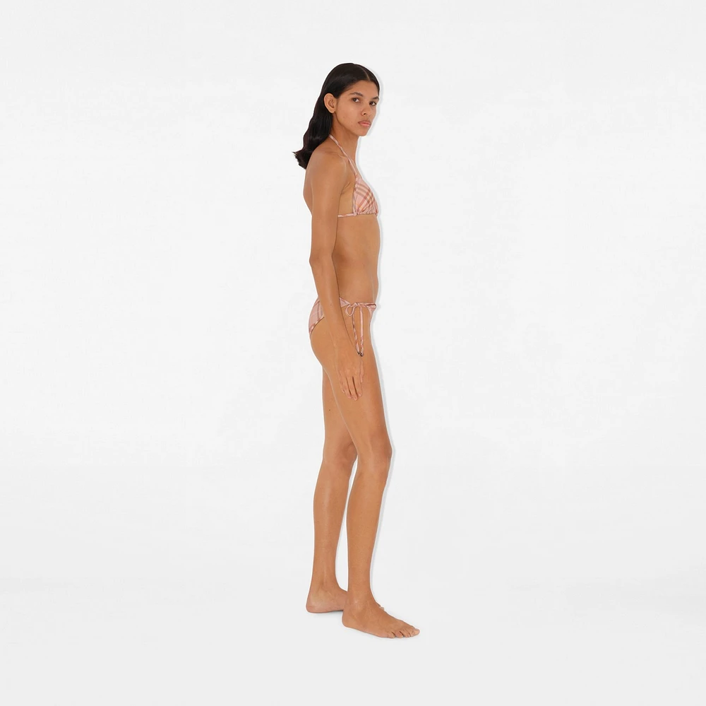 Check Bikini Briefs in Teacup - Women, Nylon | Burberry® Official