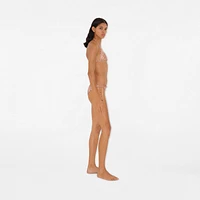 Check Bikini Briefs in Teacup - Women, Nylon | Burberry® Official