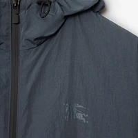 EKD Badge Nylon Hooded Jacket in Magnet - Men | Burberry® Official