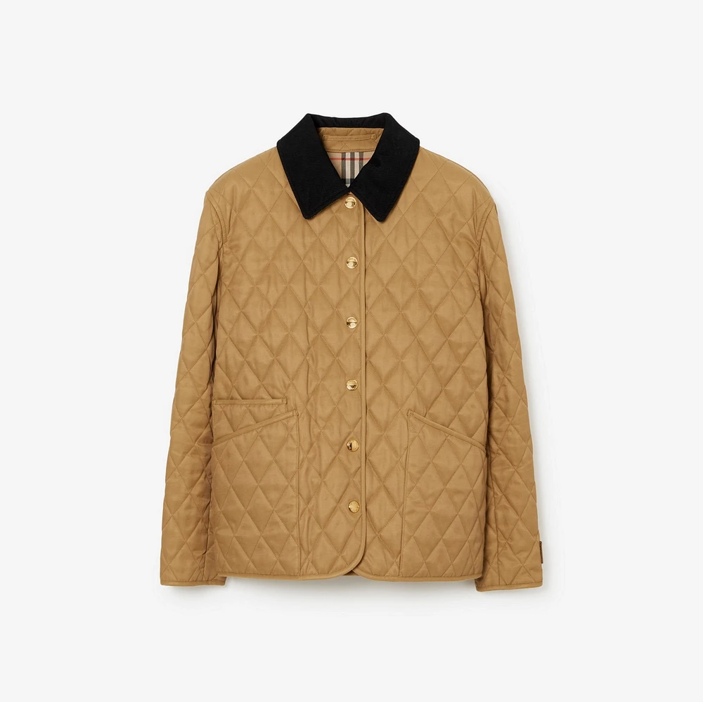 Quilted Barn Jacket in Camel - Women | Burberry® Official