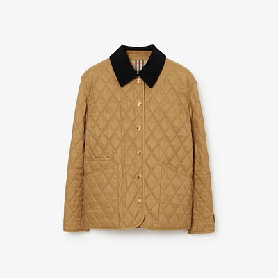 Quilted Barn Jacket in Camel - Women | Burberry® Official