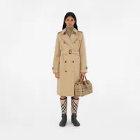 Medium Check Bowling Bag in Archive beige/briar brown - Women, Vintage Check | Burberry® Official