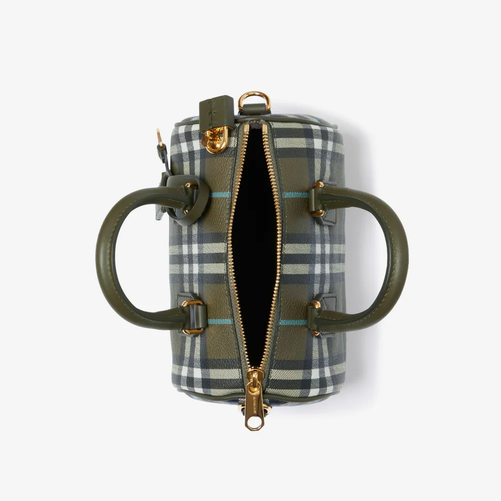 Burberry Medium olive Check Bowling bag