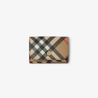 Check Compact Wallet in Sand - Women | Burberry® Official