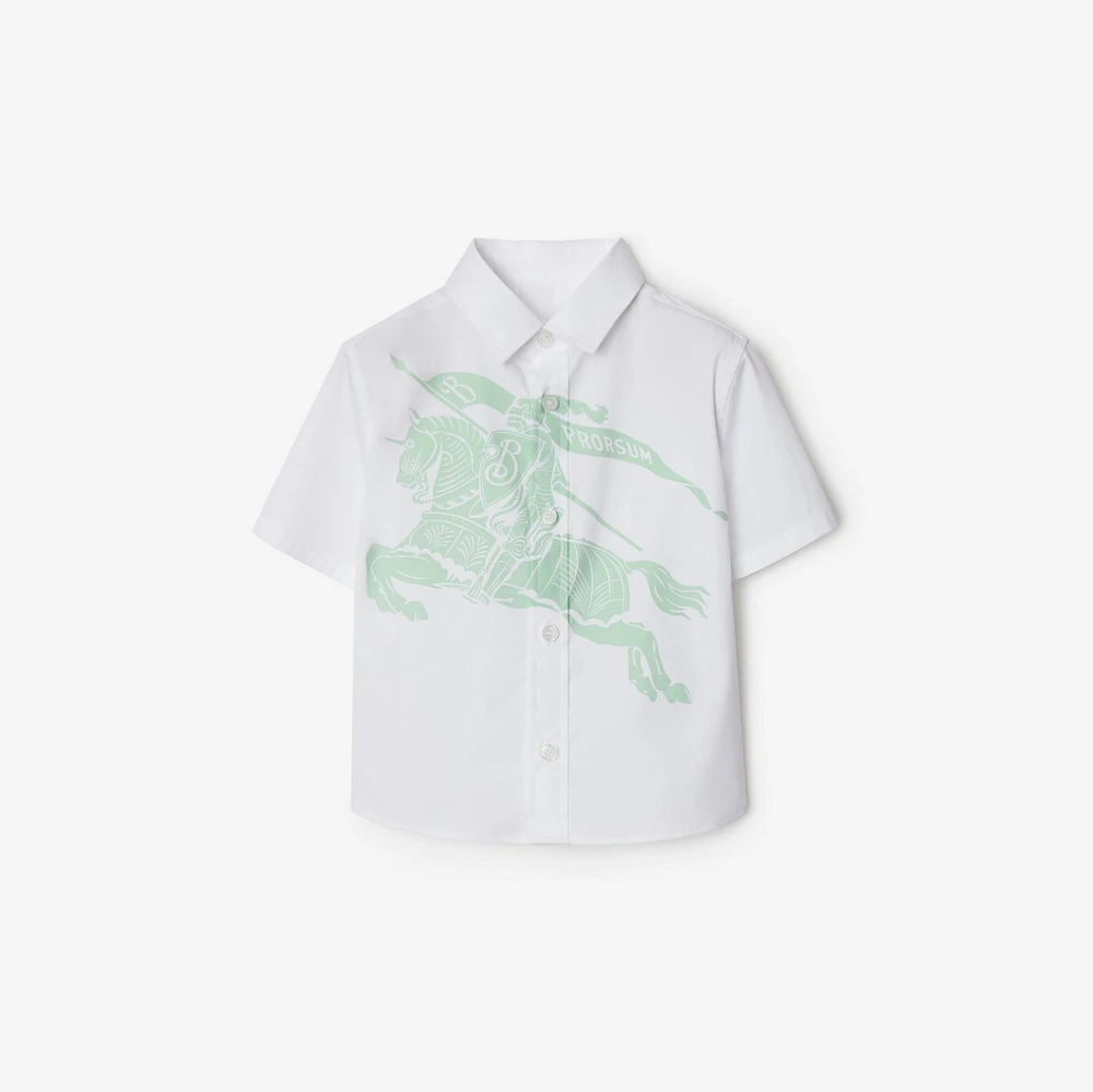 EKD Stretch Cotton Shirt in White/breeze | Burberry® Official