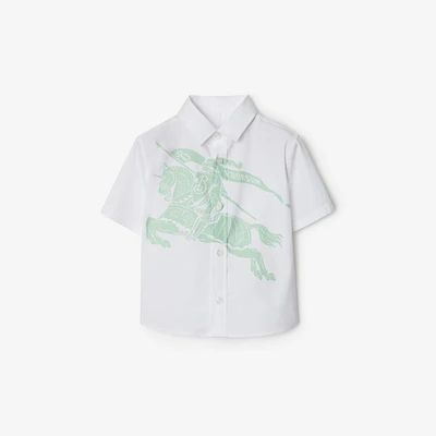 EKD Stretch Cotton Shirt in White/breeze | Burberry® Official