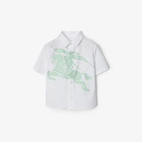 EKD Stretch Cotton Shirt in White/breeze | Burberry® Official