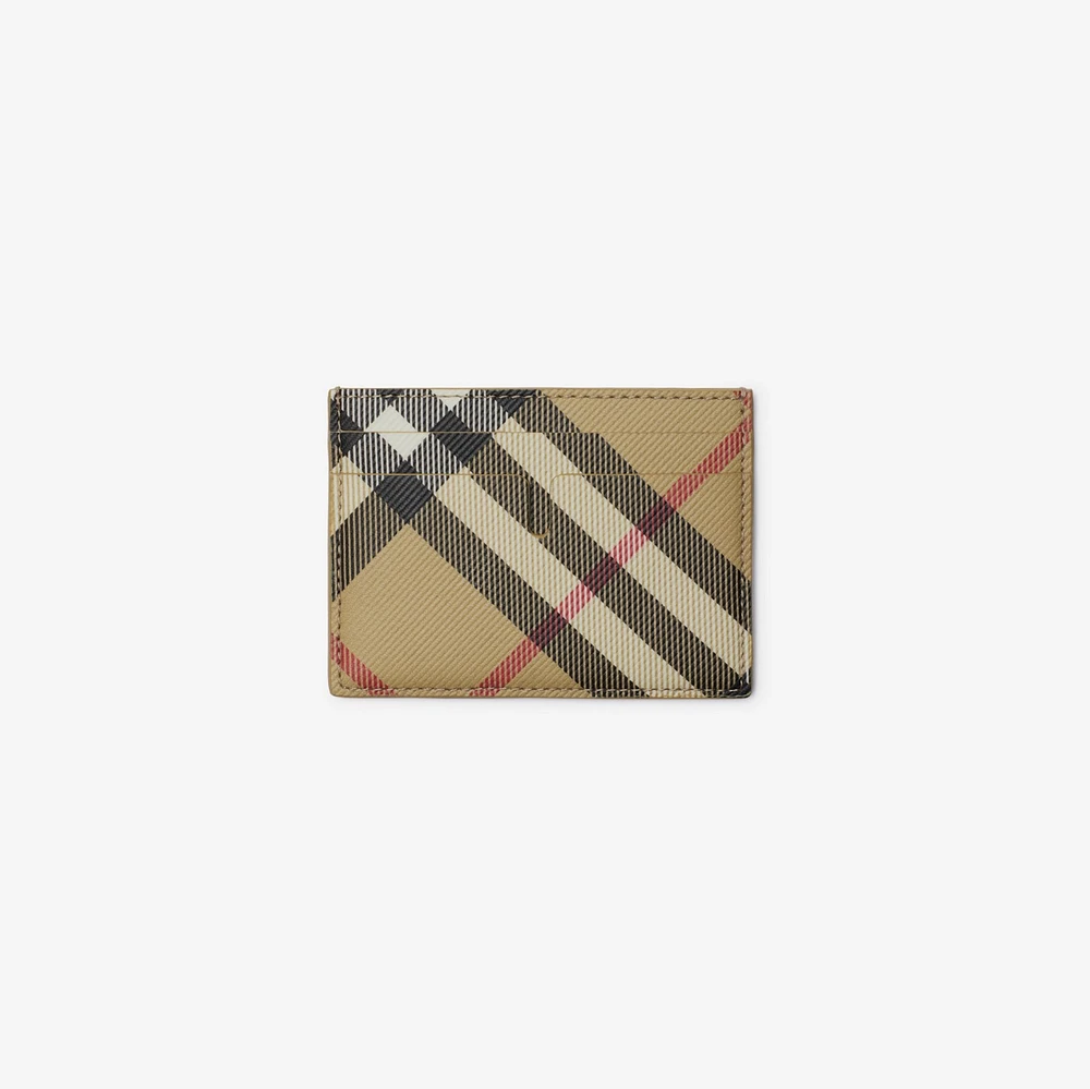 Check Card Case in Sand - Men | Burberry® Official
