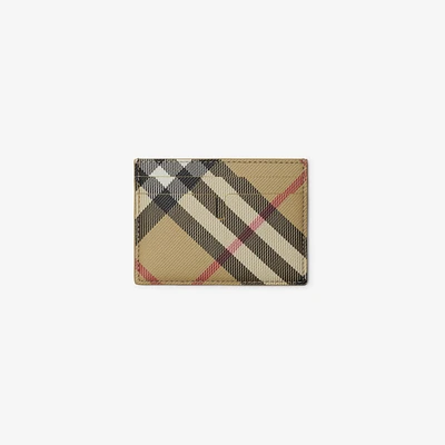 Check Card Case in Sand - Men | Burberry® Official