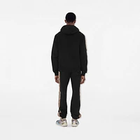 Check Trim Cotton Jogging Pants in Black - Men | Burberry® Official