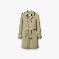 Mid-length Gabardine Trench Coat in Skylark - Men | Burberry® Official