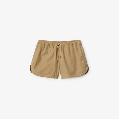 Nylon Cotton Shorts in Cracker - Women | Burberry® Official