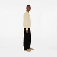 Check Label Cotton Sweatshirt in Nutmeg - Men | Burberry® Official