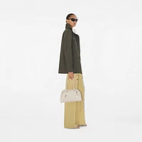 Stretch Wool Field Jacket in Moss melange - Women, Nylon, Technical | Burberry® Official