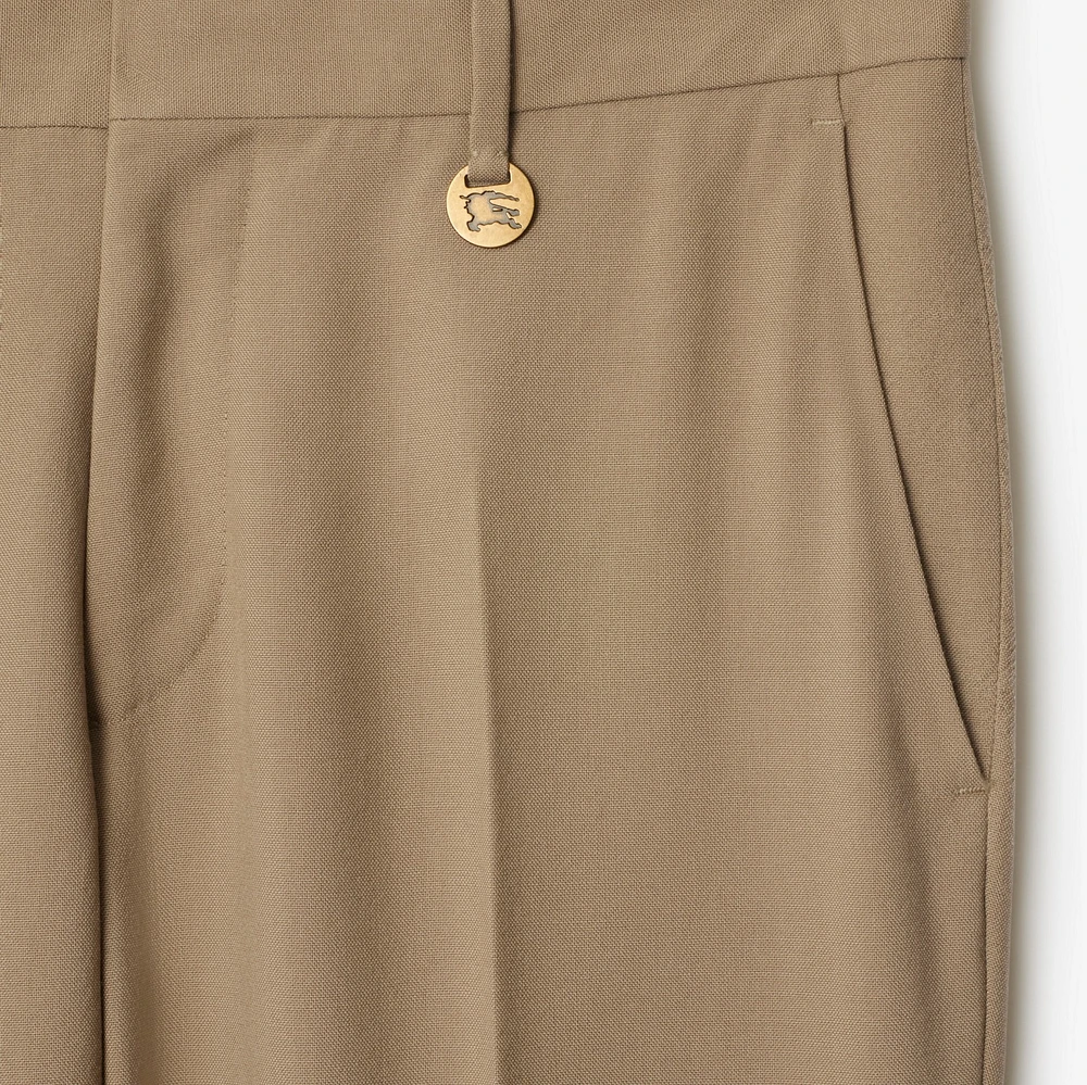 Wool Tailored Trousers in Puddle - Men | Burberry® Official