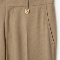 Wool Tailored Trousers in Puddle - Men | Burberry® Official