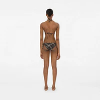 Check Bikini Top in Snug - Women, Nylon | Burberry® Official