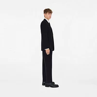 Wool Mohair Tailored Trousers in Black - Men | Burberry® Official