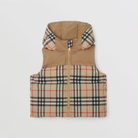 Vintage Check Hooded Puffer Gilet Archive Beige - Children | Burberry® Official
