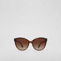 Monogram Motif Cat-eye Frame Sunglasses in Dark Tortoiseshell - Women | Burberry® Official