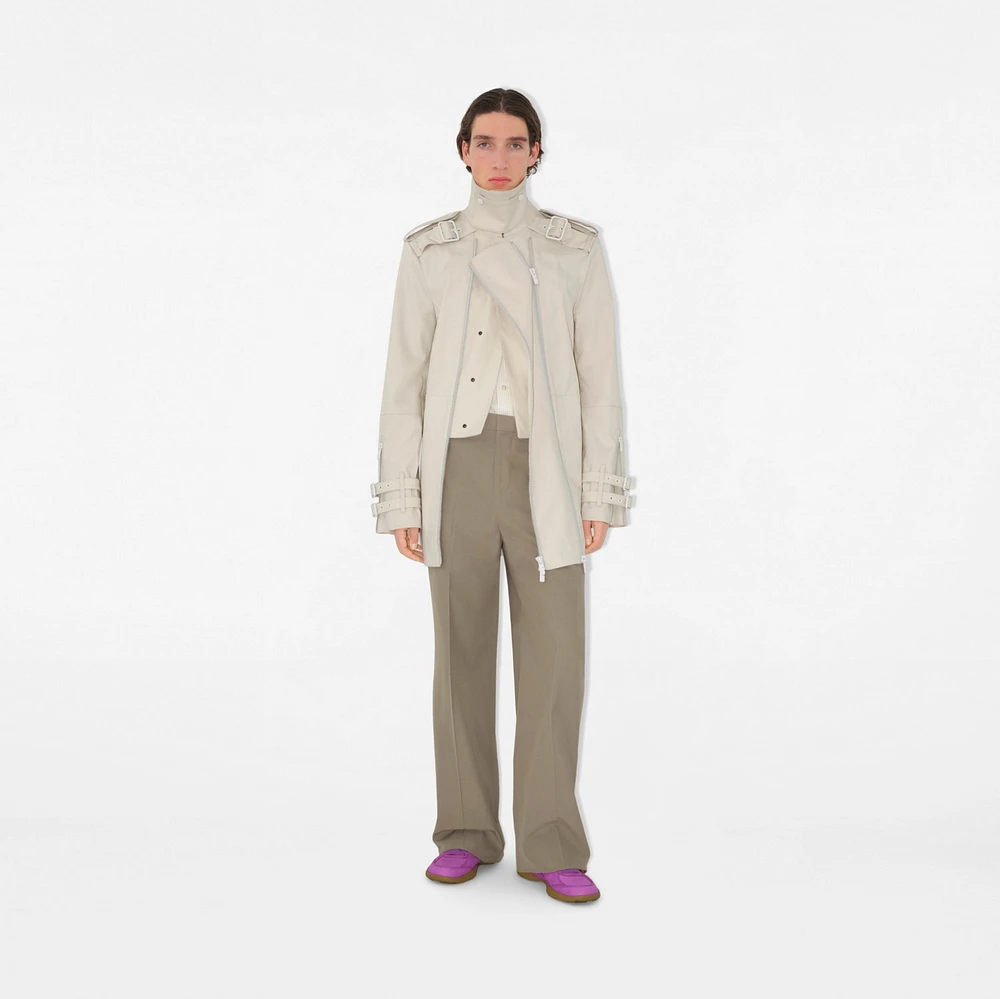 Bonded Cotton Trench Jacket in Sail - Men | Burberry® Official