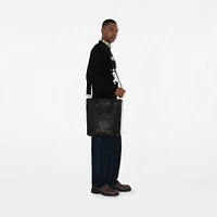 Embossed Check Tote in Black - Men | Burberry® Official
