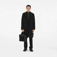 Embossed Check Briefcase in Black - Men | Burberry® Official