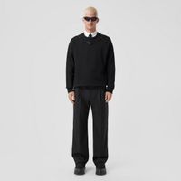 Crystal EKD Cotton Sweatshirt Black - Men | Burberry® Official
