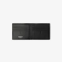 Check Bifold Wallet in Midnight - Men, Cotton, Linen | Burberry® Official