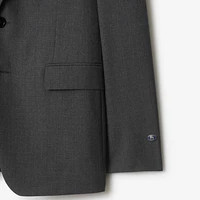 Wool Tailored Jacket in Rock grey - Men | Burberry® Official