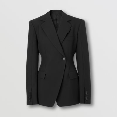 Wool Tailored Jacket Black - Women | Burberry® Official