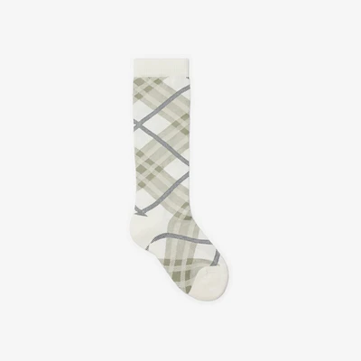 Check Cotton Blend Socks | Burberry® Official