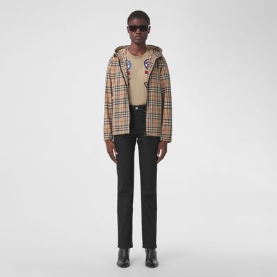 Vintage Check Hooded Jacket Archive Beige - Women | Burberry® Official