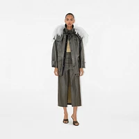 Bleached Cotton Parka in Oil - Women | Burberry® Official