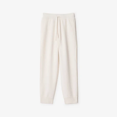 Cashmere Blend Jogging Pants in Chalk - Women | Burberry® Official