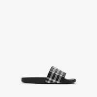 Check Slides in Black/calico - Men, Technical | Burberry® Official
