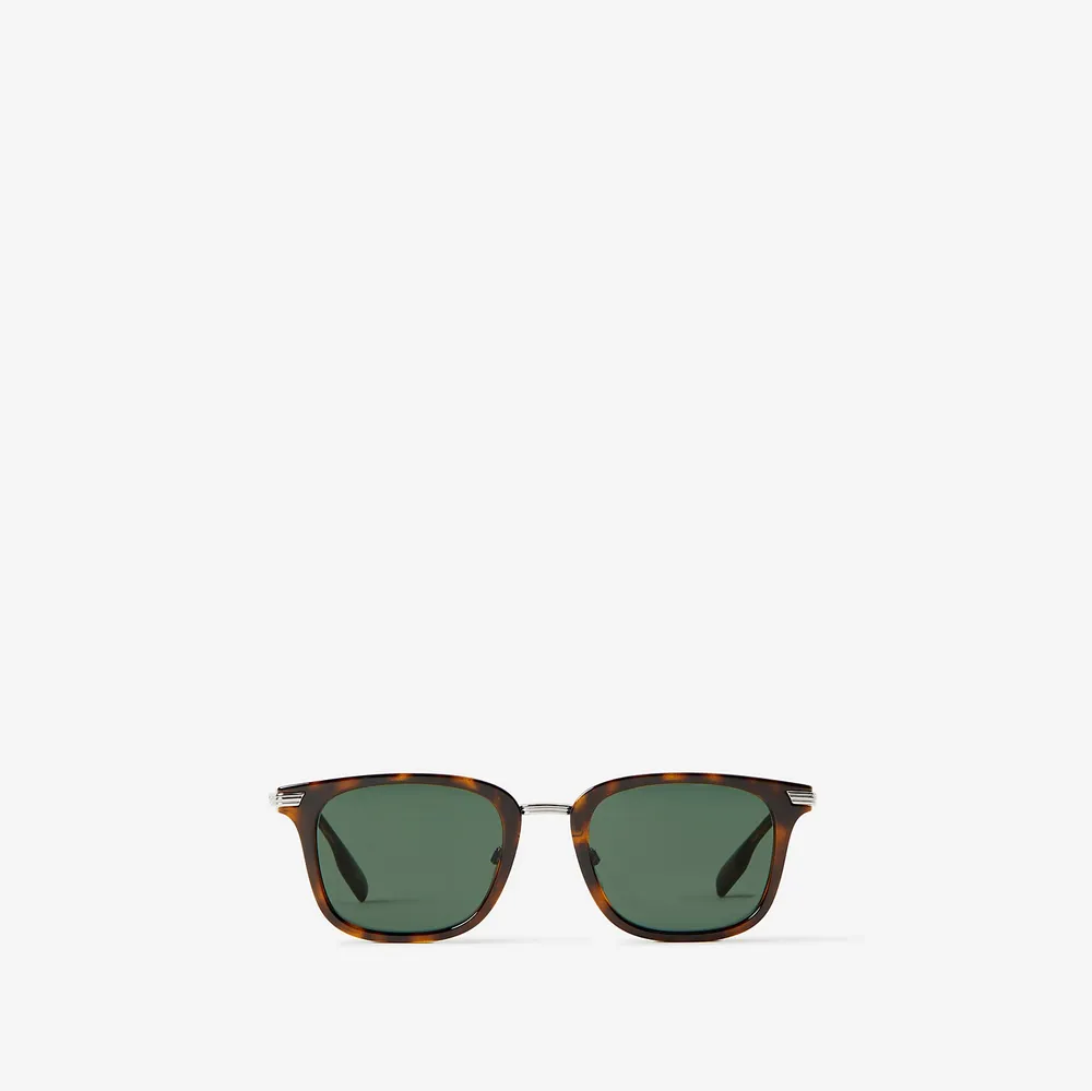 Square Frame Sunglasses in Tortoiseshell - Men | Burberry® Official