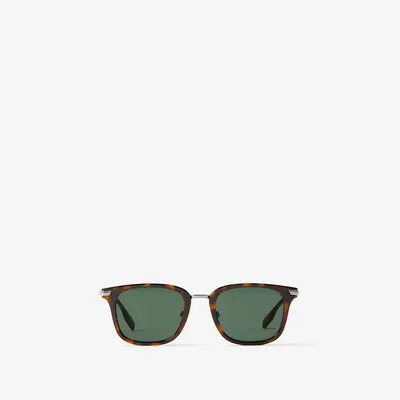Square Frame Sunglasses in Tortoiseshell - Men | Burberry® Official