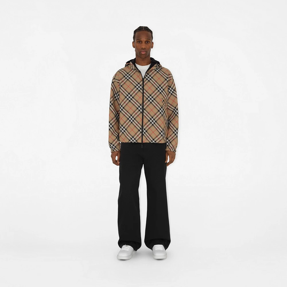 Reversible Check Jacket in Sand - Men | Burberry® Official
