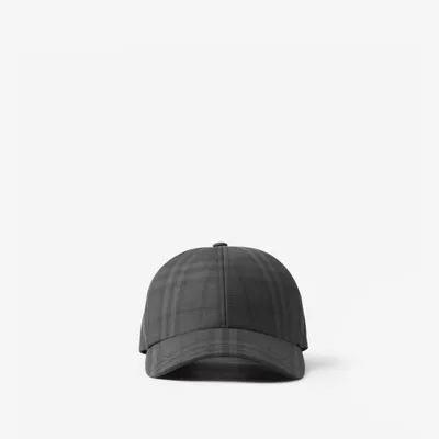 Vintage Check Cotton Baseball Cap in Charcoal check - Men | Burberry® Official