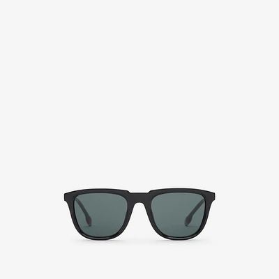 Square Frame Sunglasses in Black - Men | Burberry® Official