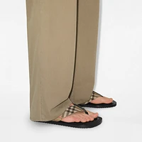 Check Pavilion Sandals​ in Sand - Men, Nylon | Burberry® Official