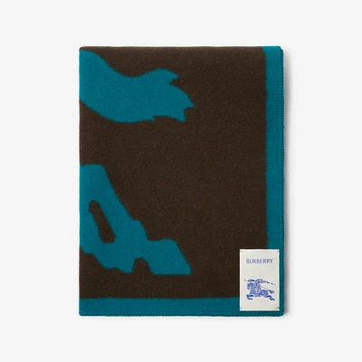 EKD Wool Blanket in Kingfisher/snug | Burberry® Official