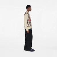 Argyle Check Wool Blend Sweater in Chalk white - Men | Burberry® Official