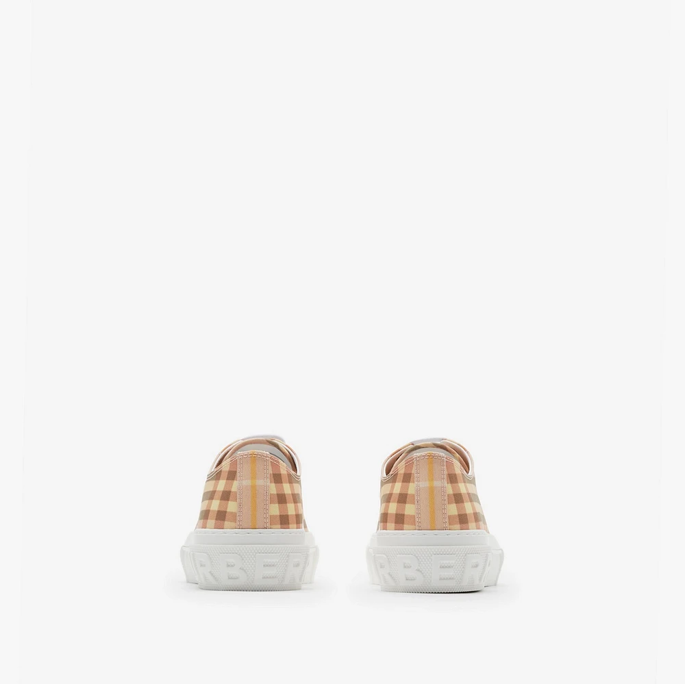 Check Sneakers in Teacup - Women, Nylon | Burberry® Official